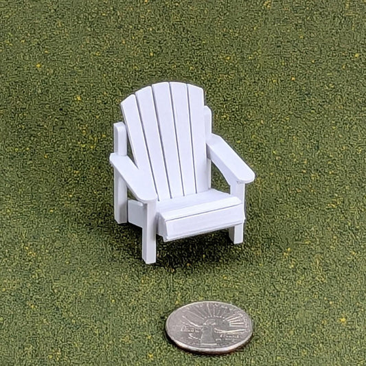 Adirondack Chair  1:24  Half Scale -  1  3/4" tall - also available as a set
