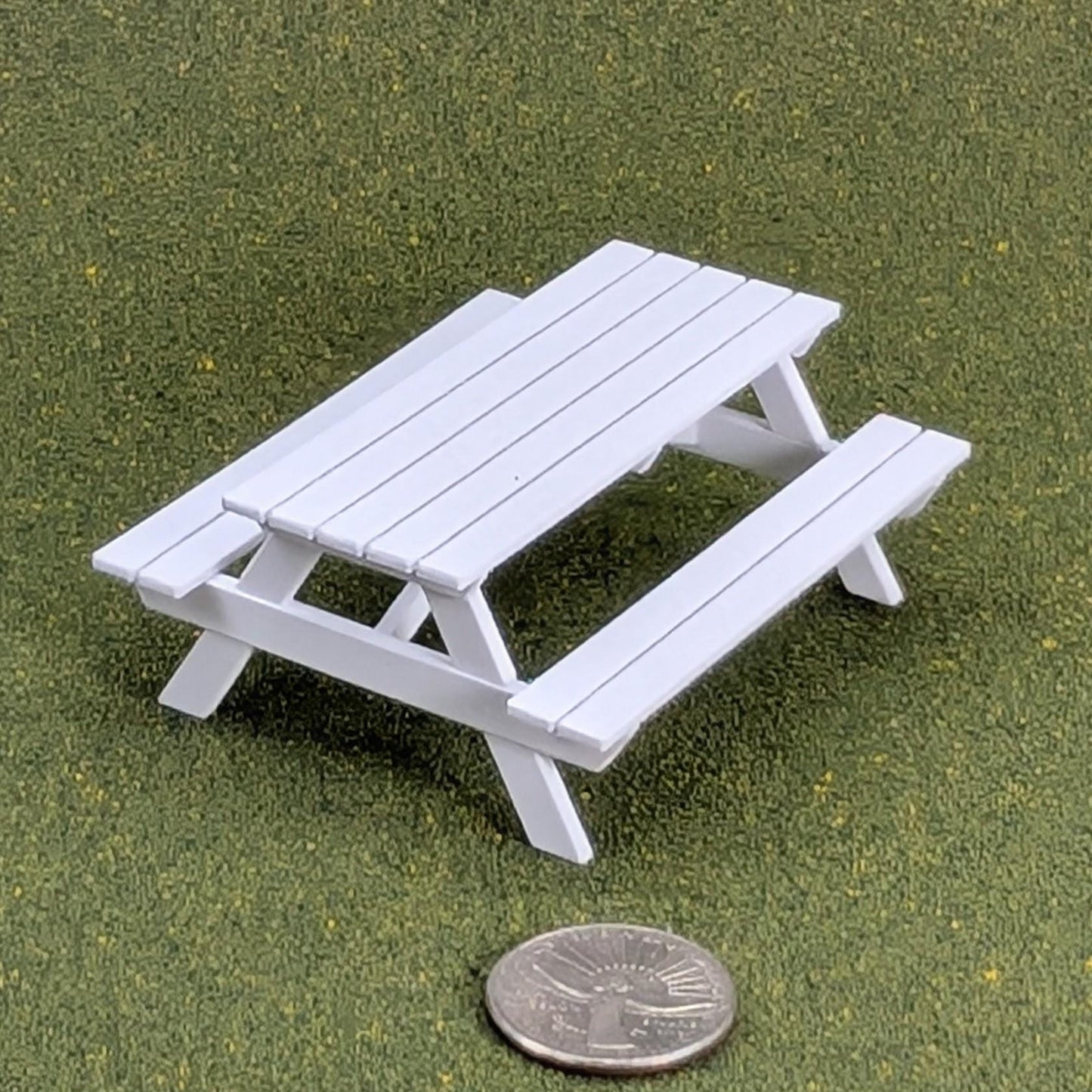 Picnic Table  1:24  Half Scale -  1 1/4" tall