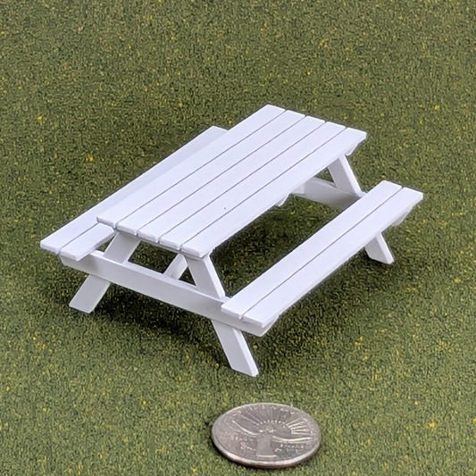 Picnic Table  1:24  Half Scale -  1 1/4" tall