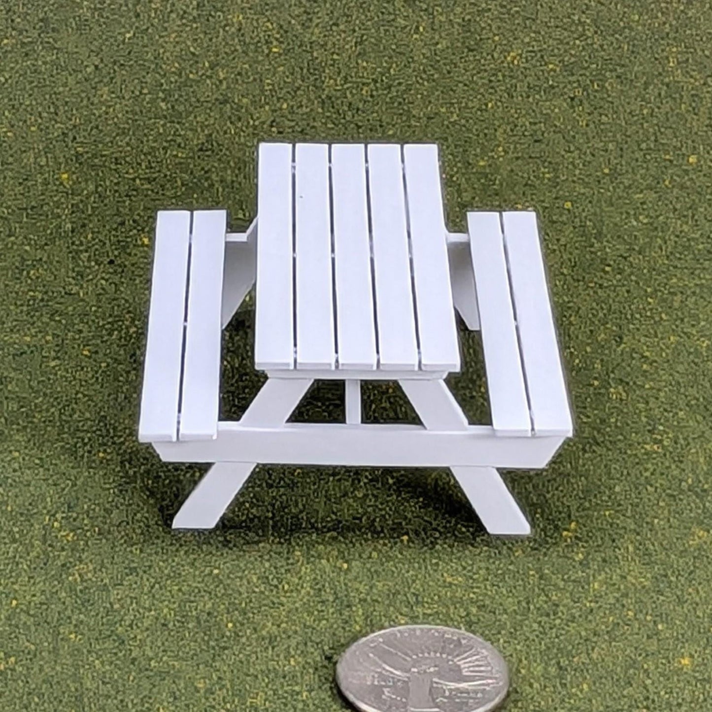 Picnic Table  1:24  Half Scale -  1 1/4" tall