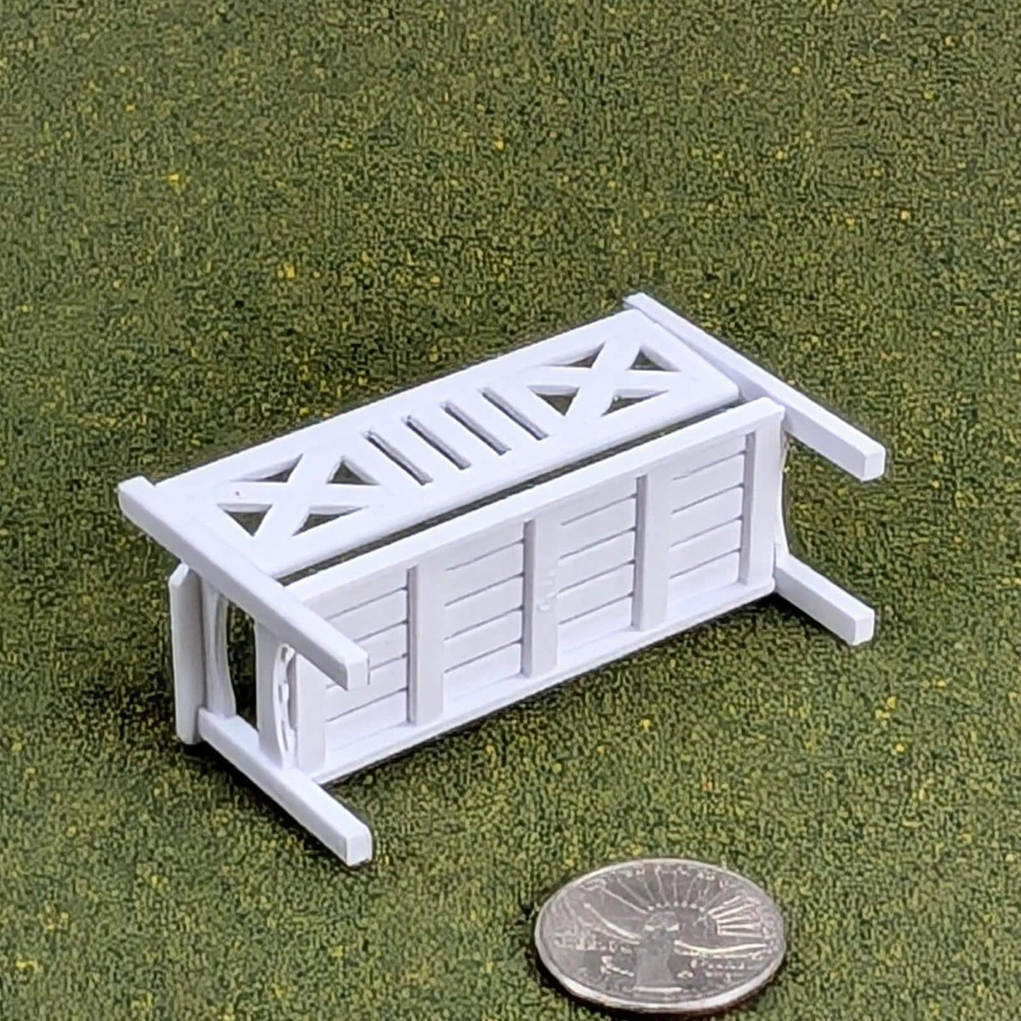 Patio Bench  1:24  Half Scale -  1 5/8" tall