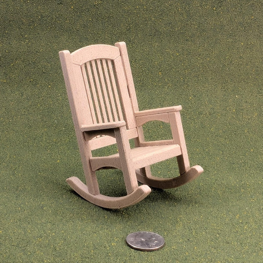 Woodgrain Patio Rocking Chair  1:12 Scale