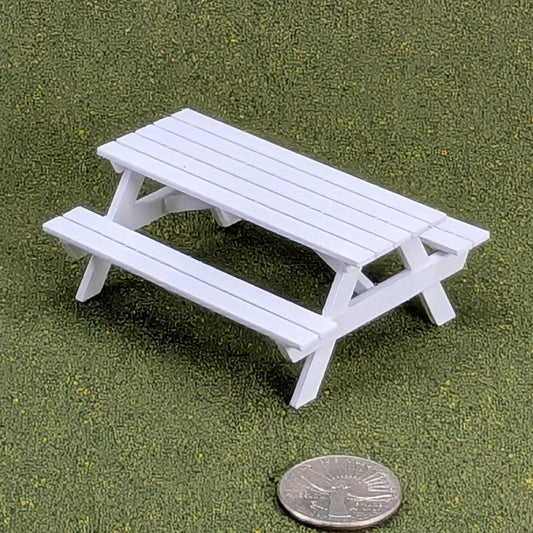 Picnic Table  1:24  Half Scale -  1 1/4" tall