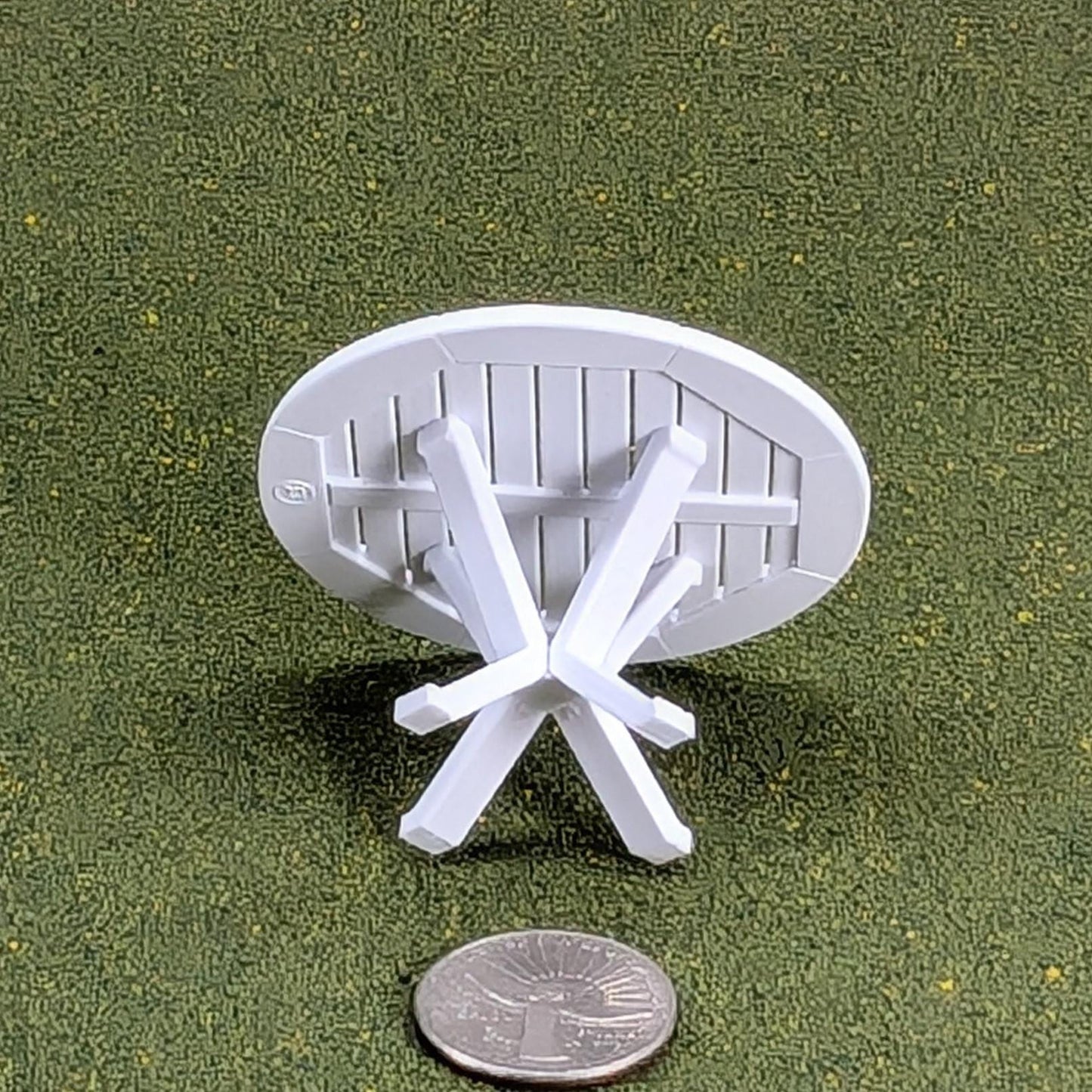 Patio Round Table  1:24  Half Scale -  1 1/2" tall