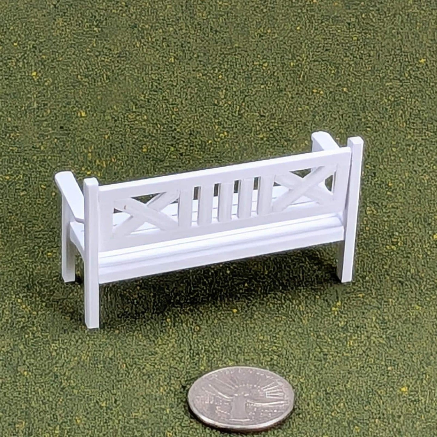 Patio Bench  1:24  Half Scale -  1 5/8" tall