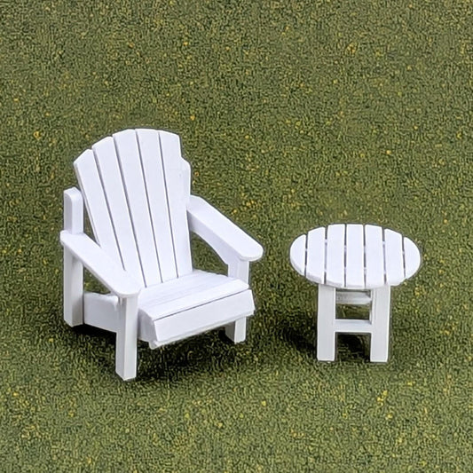 1:24 Scale Adirondack Chair or Side Table - also available as a set