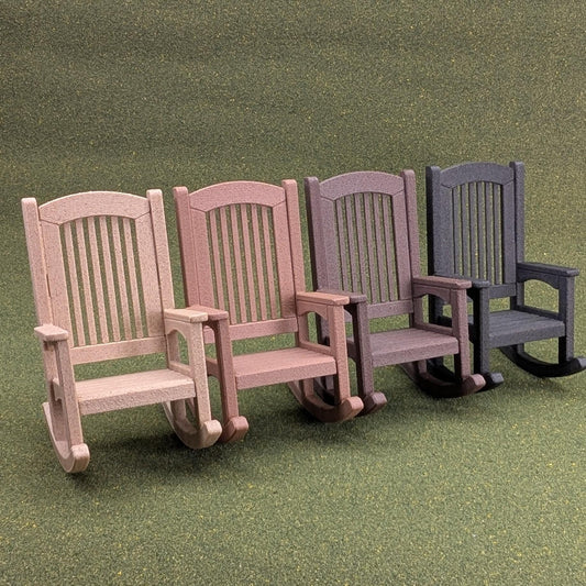 Woodgrain Patio Rocking Chair  1:12 Scale