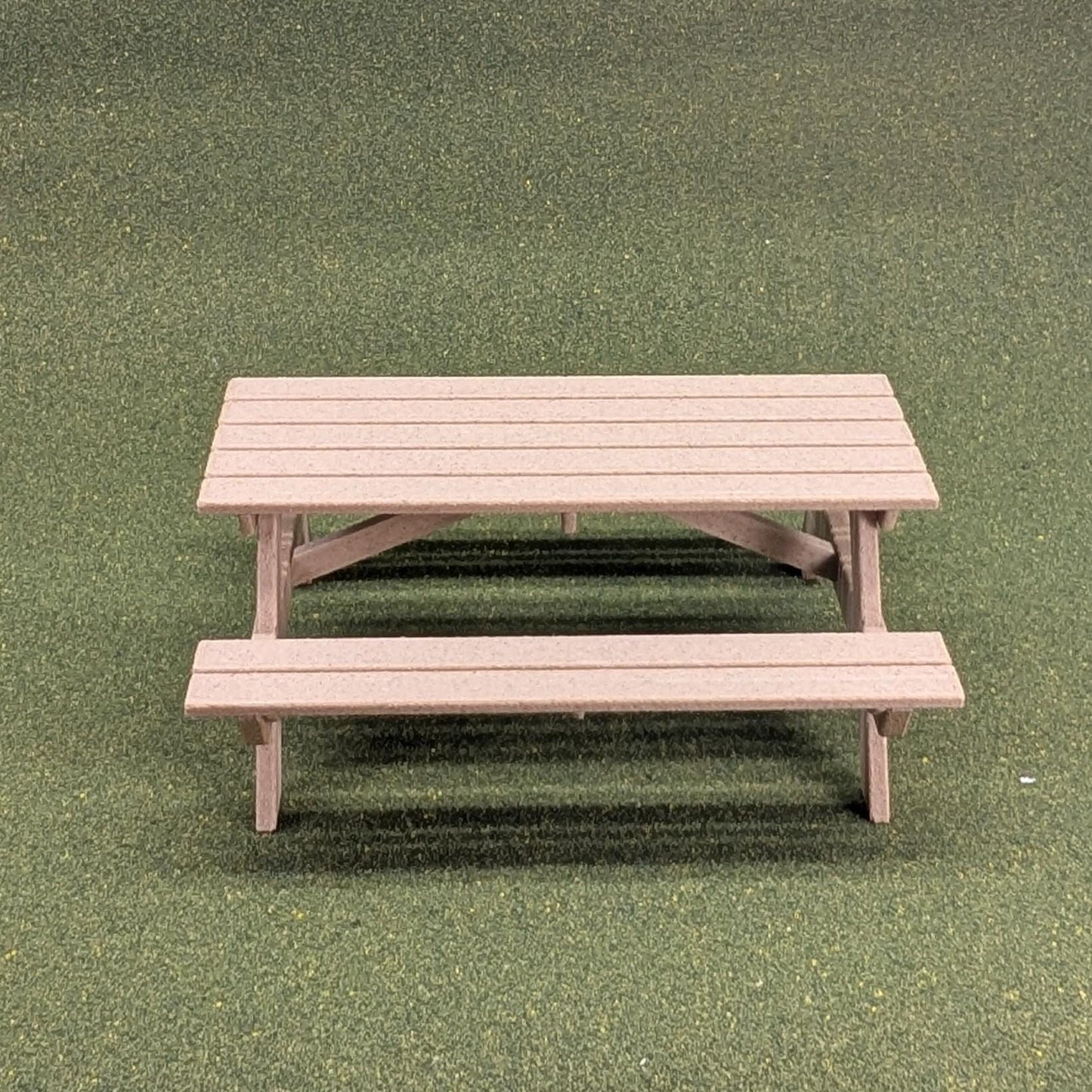 Woodgrain Picnic Table for dollhouse or table centerpiece  1:12 scale -  2.5" tall