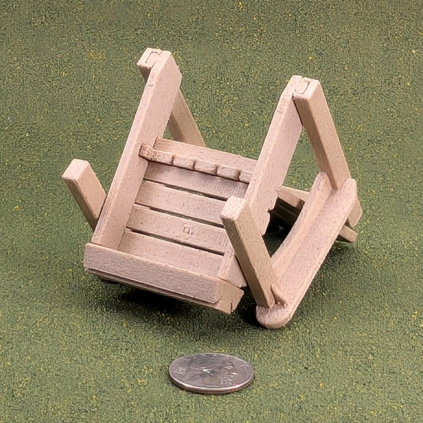 Woodgrain Adirondack Chair in 1:12 scale - 3 1/2" tall