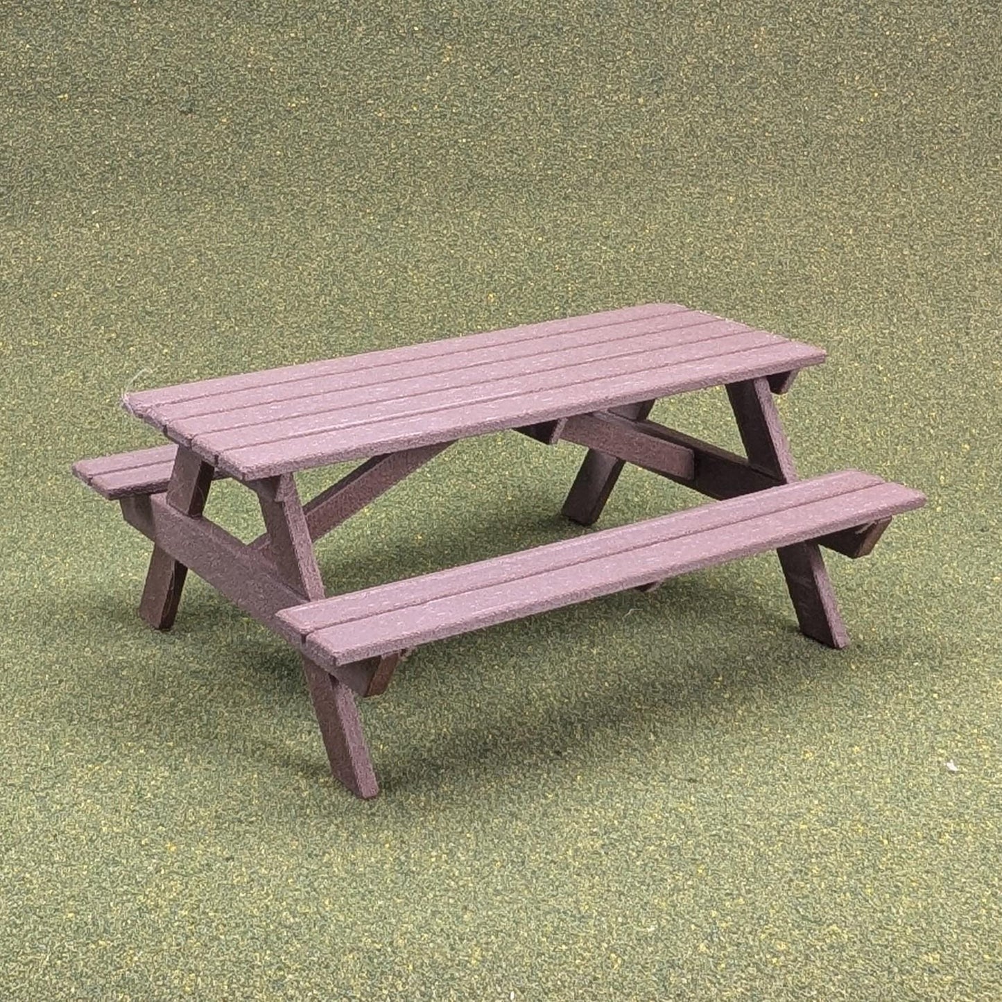 Woodgrain Picnic Table for dollhouse or table centerpiece  1:12 scale -  2.5" tall