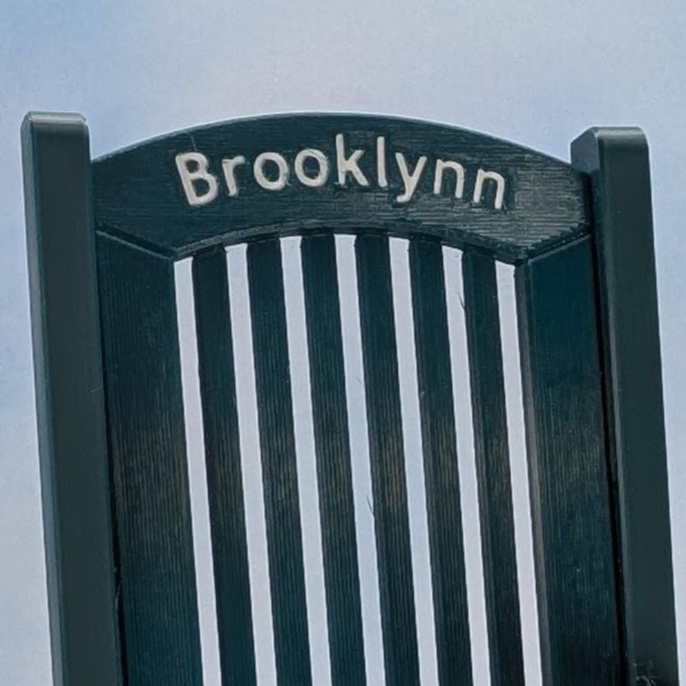 Rocking Chair - personalized -   1:6 scale - 8 1/2" tall