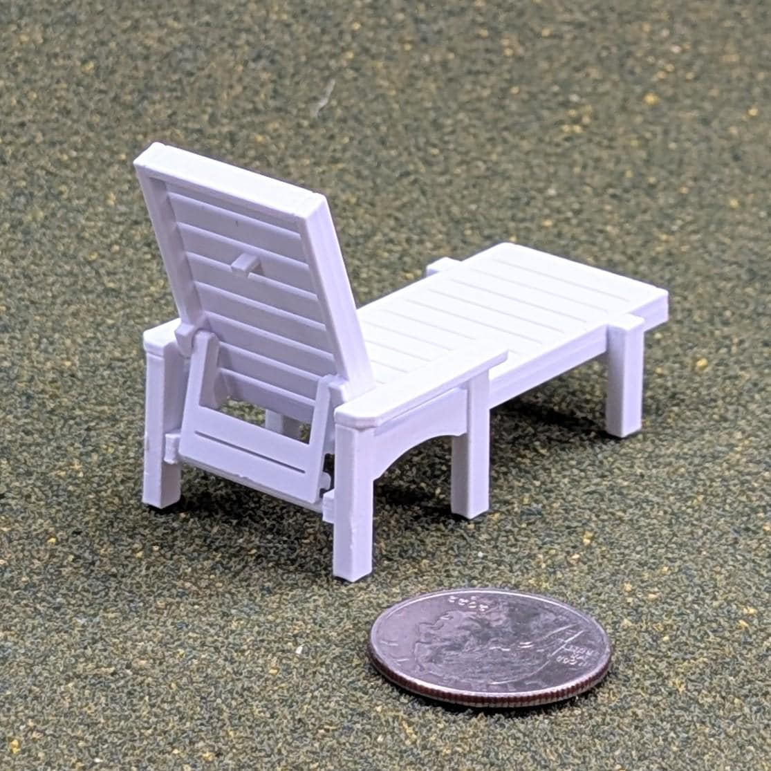 Chaise Lounge Chair    1:24  Half Scale -  1  3/4" tall - also available as a set