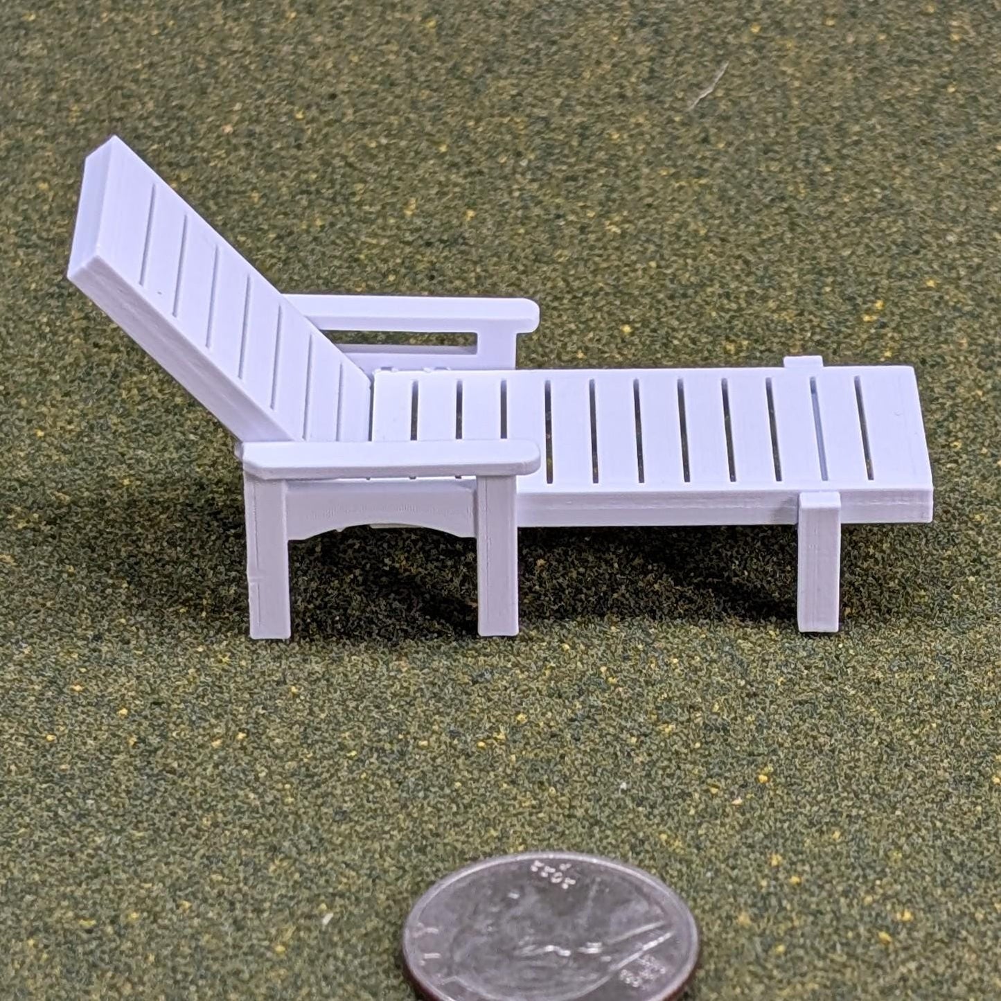 Chaise Lounge Chair    1:24  Half Scale -  1  3/4" tall - also available as a set