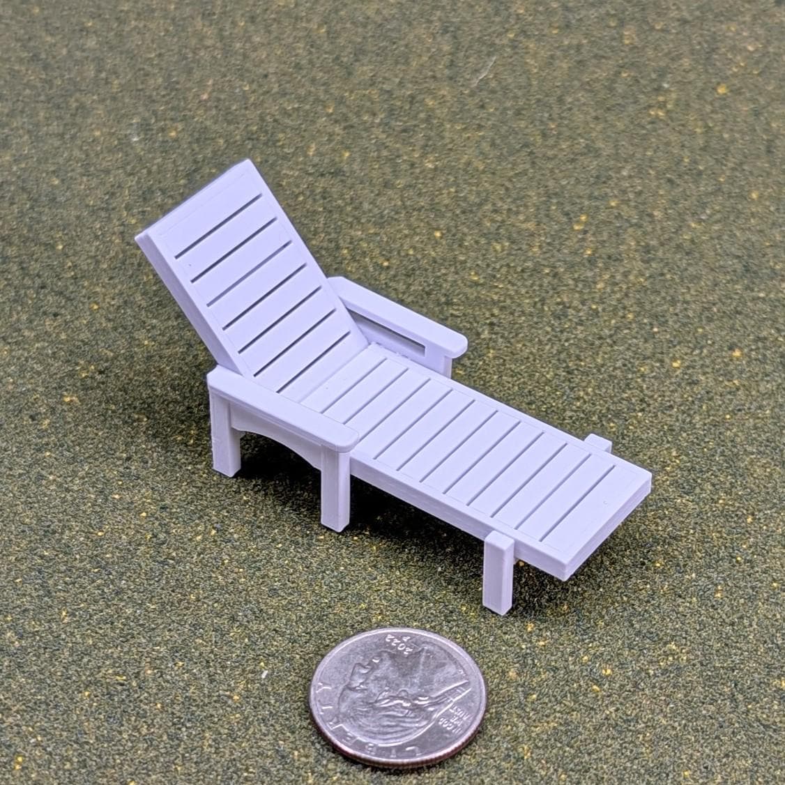 Chaise Lounge Chair    1:24  Half Scale -  1  3/4" tall - also available as a set