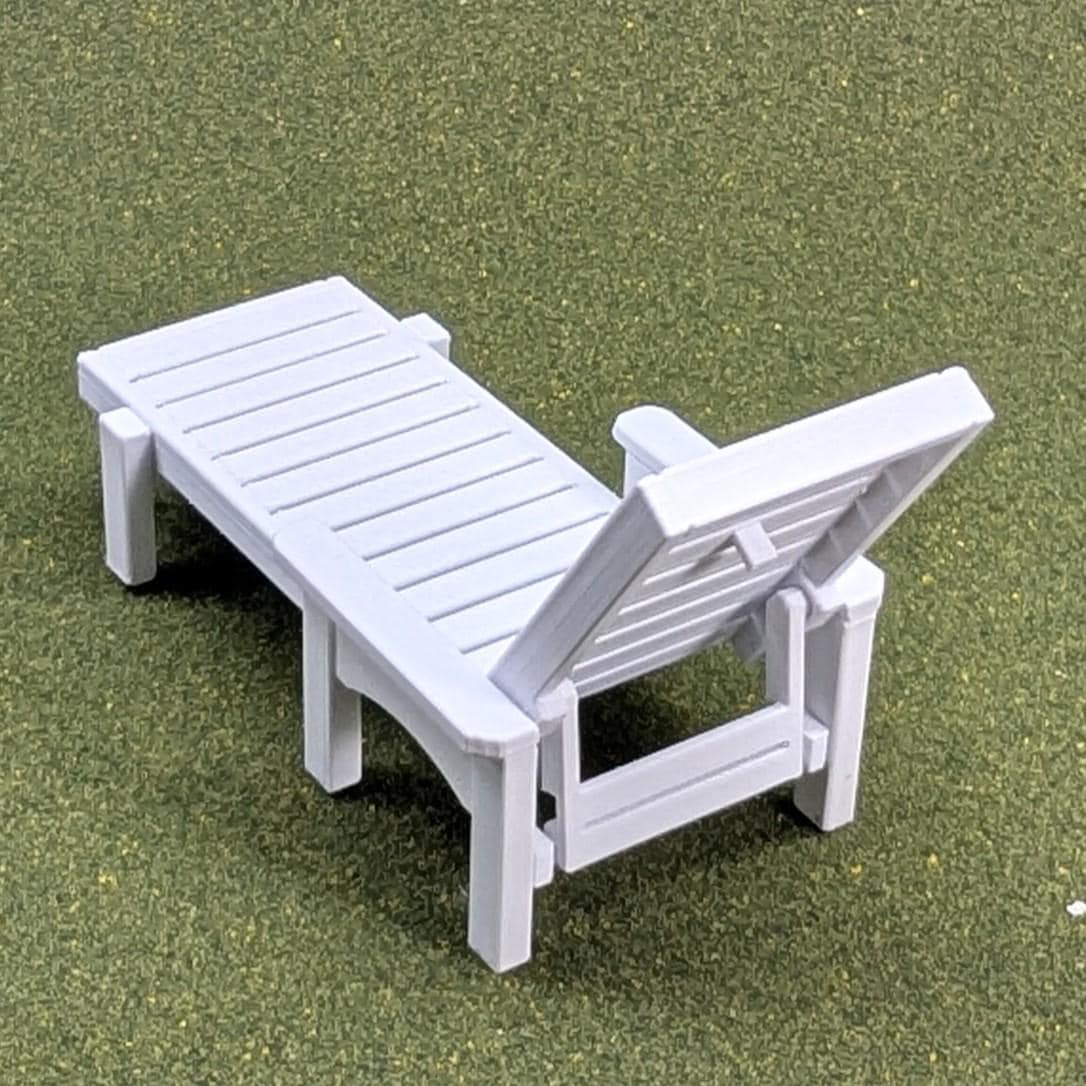 Chaise Lounge Chair    1:12 Scale -  3 1/2" tall - also available as a set