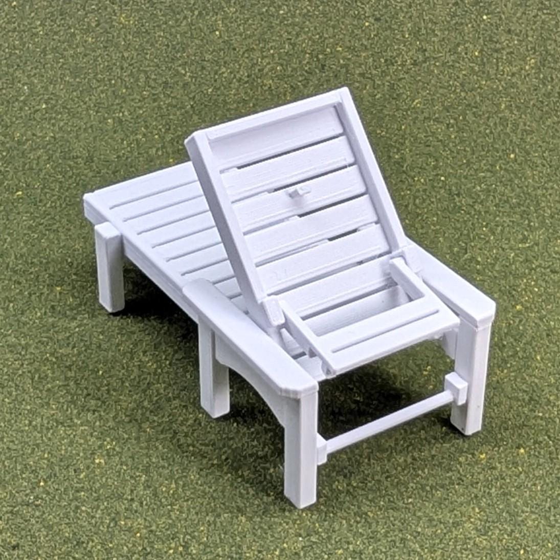 Chaise Lounge Chair    1:12 Scale -  3 1/2" tall - also available as a set